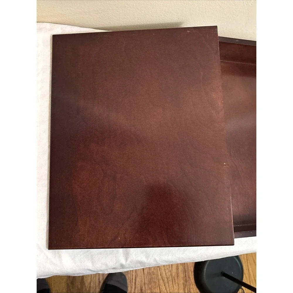 VTG 1991 The Bombay Company Book Box Mahogany Wood Hinged Large 14x11.5x3.5